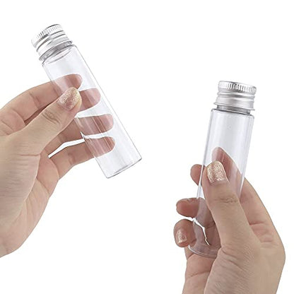 DEPEPE 30pcs 50ml Clear Plastic Tubes with Caps Test Tubes Candy Tubes, 28x108mm Tubes for Candy and Beads Storage, Scientific Experiments