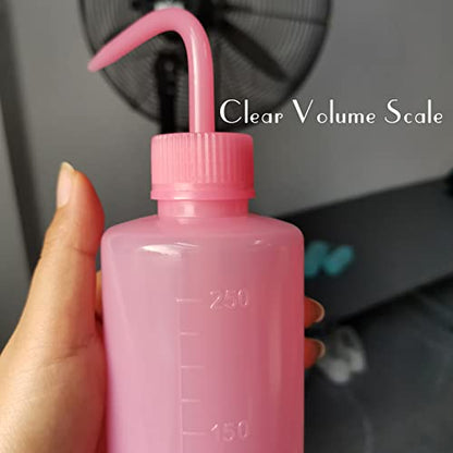 Valchoose 250ml Pink Squeeze Wash Bottles, Angled Nozzle Container,2 Pack - color: Pink, size: 2x250ml