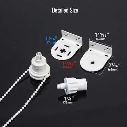 32mm Roller Blind Fitting Repair Kit, Roller Shade Clutch Bracket for 1-1/4''(32mm) with Bracket, Clutch & Idle End Plug - style: 32mm Metal Bracket