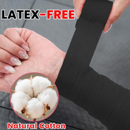 NUITPY 6 Pack Athletic Tape, Black Sports Tape, Easy Tear Wrist Tape, Strong Adhesion Tapes for Boxing, Gymnastics, Hockey, Soccer, Lacrosse and First Aid - color: Black-6 Rolls