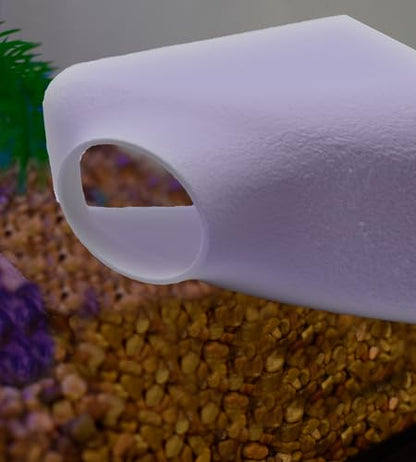 REEFSHAPE - Aquarium Corner Plug Underground Tunnel | Fish & Shrimp Hideout for Aquariums | Unique Underground Viewing Tunnel | Made in USA (Corner Plug, White)