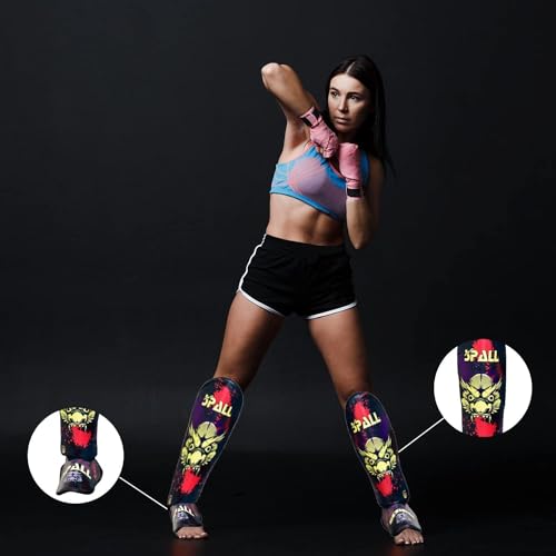 Muay Thai Guards Shin Guards for Kickboxing Martial Arts Kicking BJJ Boxing Equipment MMA Training and Sparring Leg Guard with Instep Protection Pads - color: Green, size: X-Small