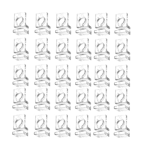 Clear Aquarium Lid Clamps Set - 30 Pieces, for 5mm