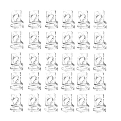 Clear Aquarium Lid Clamps Set - 30 Pieces, for 5mm