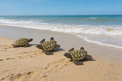 EMiEN 6pcs Simulated Sea Turtle,Resin Figurine, for Micro Landscape Decorations,Fairy Gardens,Fish Tank Decoration