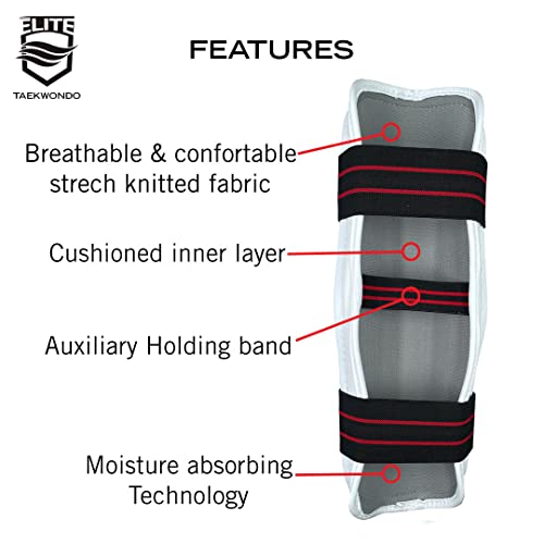 ELITE – Taekwondo Shin Guard for Kids & Adults (TKD Protector) - size: Medium