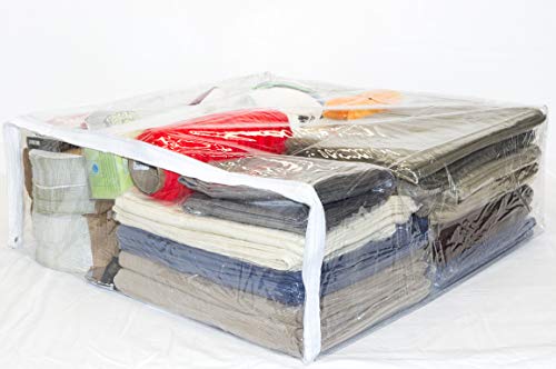 5-Pack Vinylpac Clear Plastic Zippered Storage Bags 23 x 23 x 8 Inch