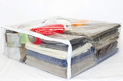 5-Pack Vinylpac Clear Plastic Zippered Storage Bags 23 x 23 x 8 Inch