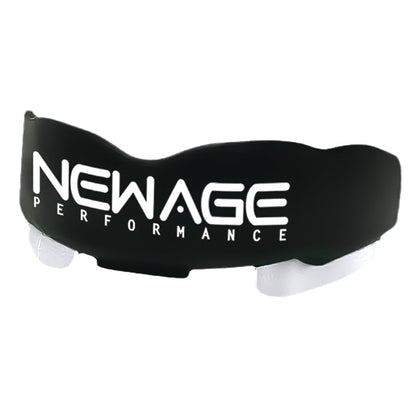 New Age Performance Low Profile Sports Mouthguard, Boost Strength & Balance - color: Black/White