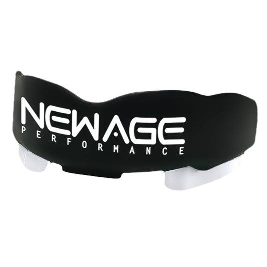 New Age Performance Low Profile Sports Mouthguard, Boost Strength & Balance - color: Black/White