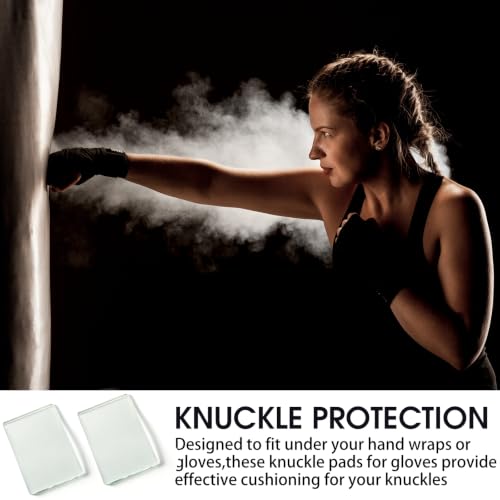 Chalyna Gel Knuckle Pads for Boxing 4x6 Inch Gel Hand Guard Protection Knuckle Pads for Under Hand Wraps for MMA Combat Sports Thai Kickboxing Sparring Heavy Bag Training Men Women