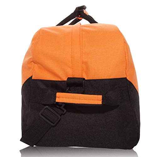 DALIX 25" Big Adventure Large Gym Sports Duffle Bag (Black Grey Navy Blue Red Camo) - color: Orange