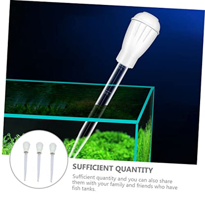 GANAZONO 3pcs Aquarium Pipette Water Changer Practical Fish Tank Cleaner Feces Waste Efficient Fluid Extraction Tool for Easy Cleaning and Water Changes Scale Design