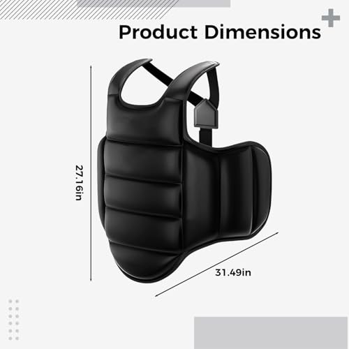 Reversible Boxing Body Protector, Karate Chest Protector, Taekwondo Chest Guard, Black and White XL, for Adults and Kids