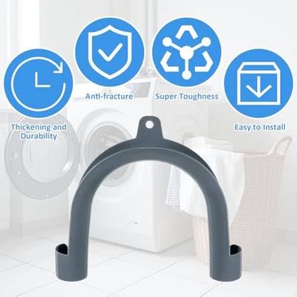 2Pack U-Shaped Washing Machine Drain Hose Holder Hook, U-Shaped Drain Clamp, U-Bend Hose Holder Hook for Laundry Tub Fits 1-1/4" Pipe Secure Holders for Laundry Room Organization