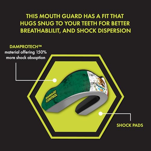DAMAGE CONTROL Extreme Impact Sports Mouth Guard w/Case – Mexican Flag - color: Mexican Flag Ei, size: Adult