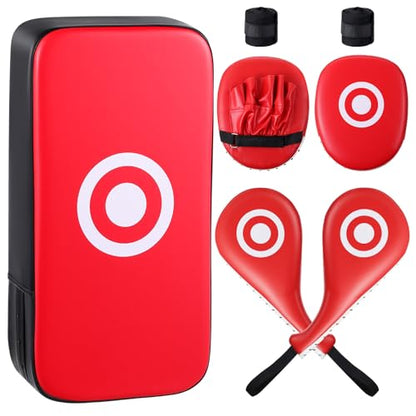 7 in 1 Taekwondo Kick Pad Boxing Training Equipment - color: Red