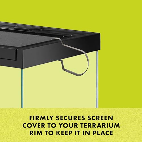 Zilla Reptile Terrarium Fresh Air Screen Non-Locking Clips, 2 Pack, Small