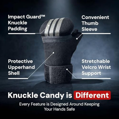 Protective Boxing Hand Wraps for Men & Women, Knuckle Guard Padding, Wrist Stabilizer, Upper Hand Shell & Thumb Shield - Proprietary Safety Technology Designed for Boxing, Muay Thai, MMA, Sparring M