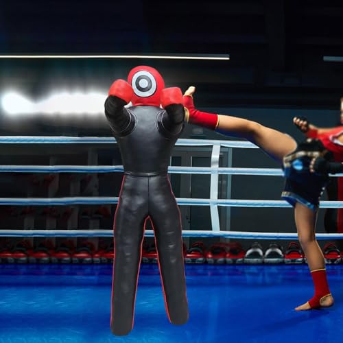 harayaa Boxing Dummy Cover Grappling Dummy Wrestling Dummy Punching Dummy PU Leather Unfilled Customizable Suitable for Kids Home Physical Practice Ma - size: height 91.5cm