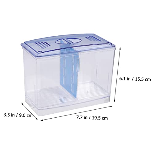 Abaodam Transparent Functional Fish Breeding Tank Betta Habitat Box Independent Incubator for Fry with Easy Cleaning Durable Material Prevents Adult Fish