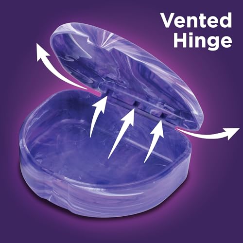 Practicon Marble Retainer Cases, Orthodontic Aligner Case, Mouth Guard Holder (3 Pack) (Wild Berry) - color: Wild Berry