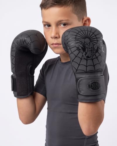 Kids Boxing Gloves 6oz | Boxing Gloves for Kickboxing Muay Thai MMA | Bag Gloves for Punching Bag - color: Black-MATT