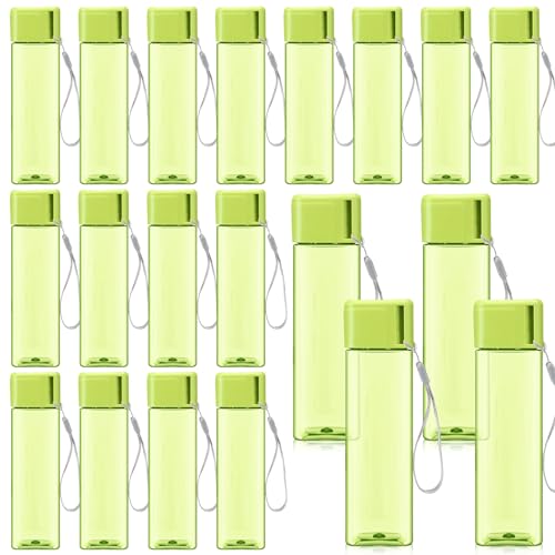 Mifoci 20 Pack 17 oz Plastic Water Bottles, Green, Rectangle - color: Green