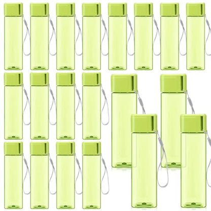 Mifoci 20 Pack 17 oz Plastic Water Bottles, Green, Rectangle - color: Green