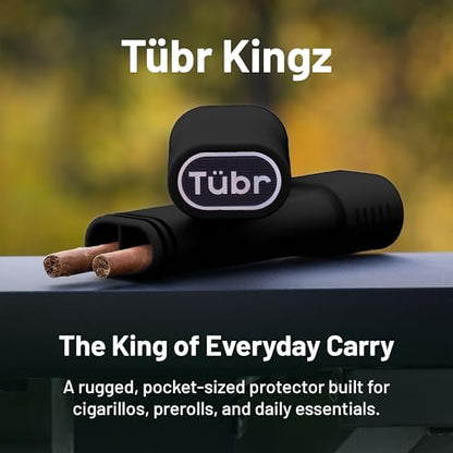 TUBR Kingz Premium Storage Container - Odor Proof, Airtight, Waterproof Carry Case for Small Items - Portable Crush-Resistant BPA-Free Container - Compact Storage for Travel, Daily Use (Raven)