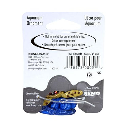 Penn-Plax Squirt Mini Aquarium Ornament for Finding Nemo - Fun Decoration for Your Smaller Tank with This Friendly Turtle Riding a Wave