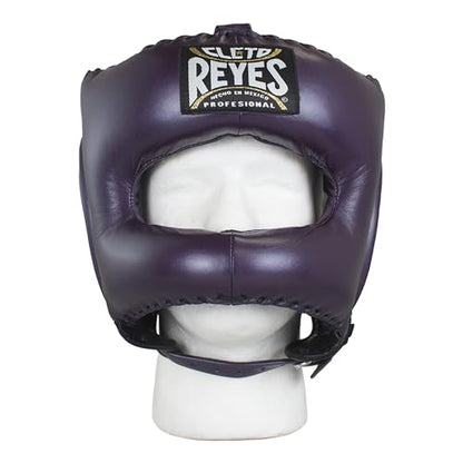 CLETO REYES Boxing Traditional Headgear for Men and Women, Sparring Fighting Sports, Kickboxing, MMA, Muay Thai - color: Metallic Purple