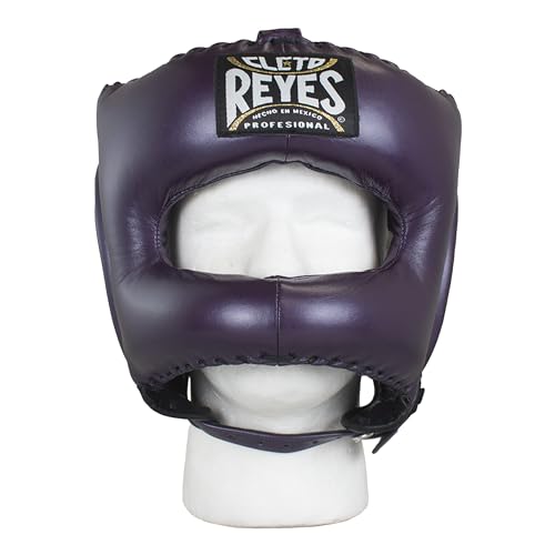 CLETO REYES Boxing Traditional Headgear for Men and Women, Sparring Fighting Sports, Kickboxing, MMA, Muay Thai - color: Metallic Purple