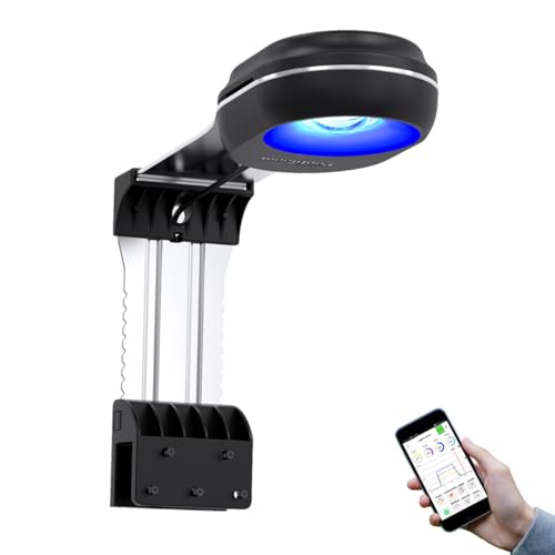 RL60 Aquarium LED Reef Light 60W, Smart-APP Control Full Spectrum Marine LED for Saltwater Coral Fish Tanks (Black RL60 Arm Kit)