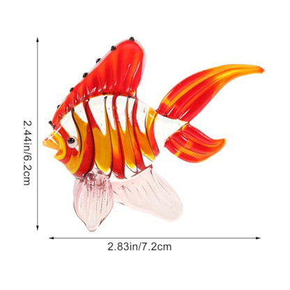 ARTIBETTER 1pc Glass Fish Ornament Flowers for Clear Animal Glass Sea Figure Jewelry Marine Vase for Flower Desktop Decoration