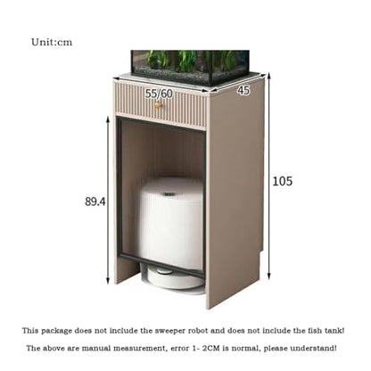 Sweeper Robot Storage Cabinet Sweeping Robot Storage Cabinet Shelf Robot Living Room Sideboard Fish Tank Cabinet Living Room Sideboards Sweeper Organizer(White,60x45x105cm)
