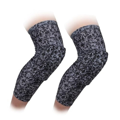 PISIQI Knee Pads Compression Pads Long Leg Sleeve Collision Avoidance Brace - color: Ni Cai Black, size: Medium