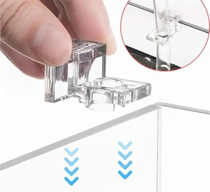 Aquarium lid Clips 8Pcs Fish Tank Acrylic Clips for 5.5mm~15mm Wall Thickness Aquarium Lid Cover Support Holder Bracket Clamp Stand Supplies(10mm) - color: 10mm