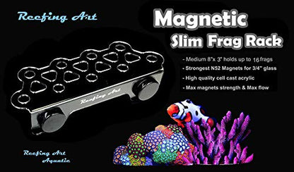 Magnetic Coral Frag Rack Strongest N52 Magnets Holds up to 41 Plugs (Medium Slim) - style: Medium Slim
