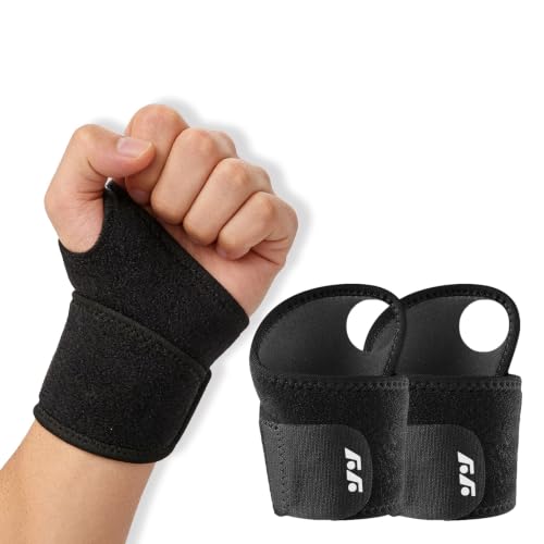 Wrist Brace 2pack Wrist Support Hand Strap Sport Unisex One Size Adjustable - style: style1-2pcs