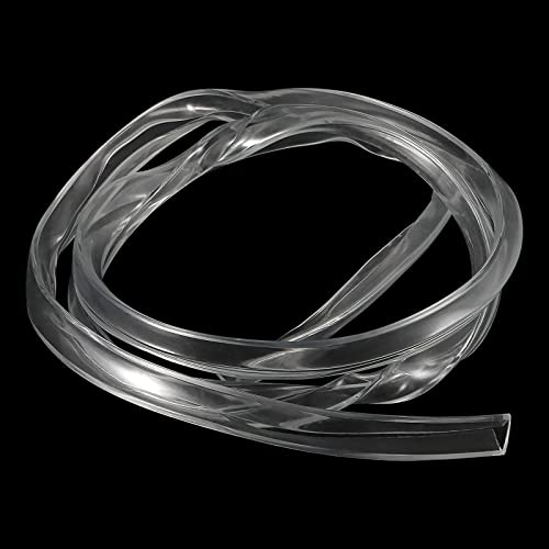 uxcell U Channel Edge Trim, 4.9ft Length Soft Rubber Guard Seal Strip Edge Protector Fit for 11-12mm Edge, (25/64" W x 5/8" H) Clear - size: 25/64"x 5/8"x 4.9ft