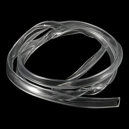 uxcell U Channel Edge Trim, 4.9ft Length Soft Rubber Guard Seal Strip Edge Protector Fit for 11-12mm Edge, (25/64" W x 5/8" H) Clear - size: 25/64"x 5/8"x 4.9ft