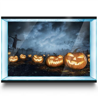 Aquarium Background Stickers - Halloween Pumpkin Night - Fish Tank Reptile Terrarium Decor Poster (120 x 60 cm / (47.2 x 23.6 inches)) - size: 120 x 60 cm / (47.2 x 23.6 inches)