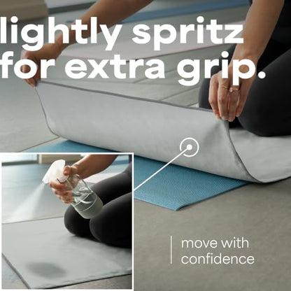 S&T INC. Aura Microfiber Yoga Mat Towel, 26.5" x 72", Grey - color: Grey