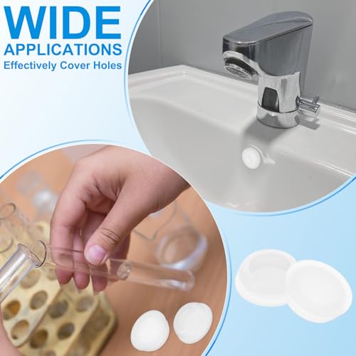 M METERXITY 25 Pack Silicone Hole Plugs - Snap in Locking Hole Plugs, Waterproof & Flexible, Apply to Automotive/Industrial/Wiring/Furniture/Offices/Kitchens (0.57-0.61 Inches, Clear) - size: 0.57-0.61 Inches