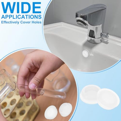 M METERXITY 25 Pack Silicone Hole Plugs - Snap in Locking Hole Plugs, Waterproof & Flexible, Apply to Automotive/Industrial/Wiring/Furniture/Offices/Kitchens (0.57-0.61 Inches, Clear) - size: 0.57-0.61 Inches