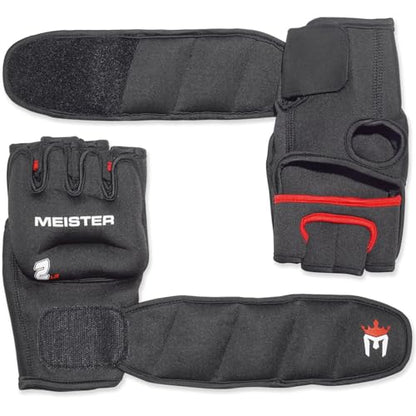 Meister Elite 2lb Weighted Gloves for Cardio & Heavy Hands - Black