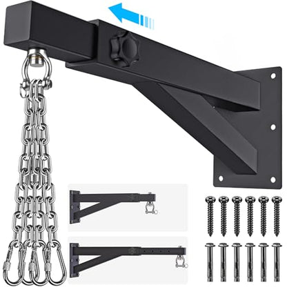 SELEWARE Wall Mount Heavy Bag Hanger Heavy Duty Punching Bag Hanger - color: 17-25" with Length Adjustable