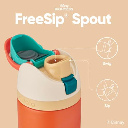 Owala Princess FreeSip Stainless Steel Water Bottle 24 oz Moana - color: Moana, size: 24 Ounces