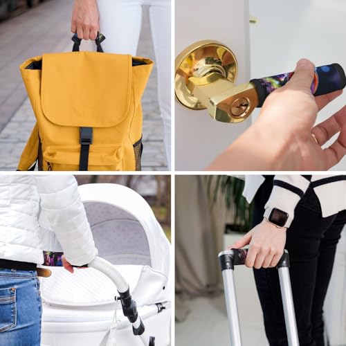 Fish Aquarium Print Suitcase Grip Set Refrigerator Handle Car Interior Travel Accessories Comfortable